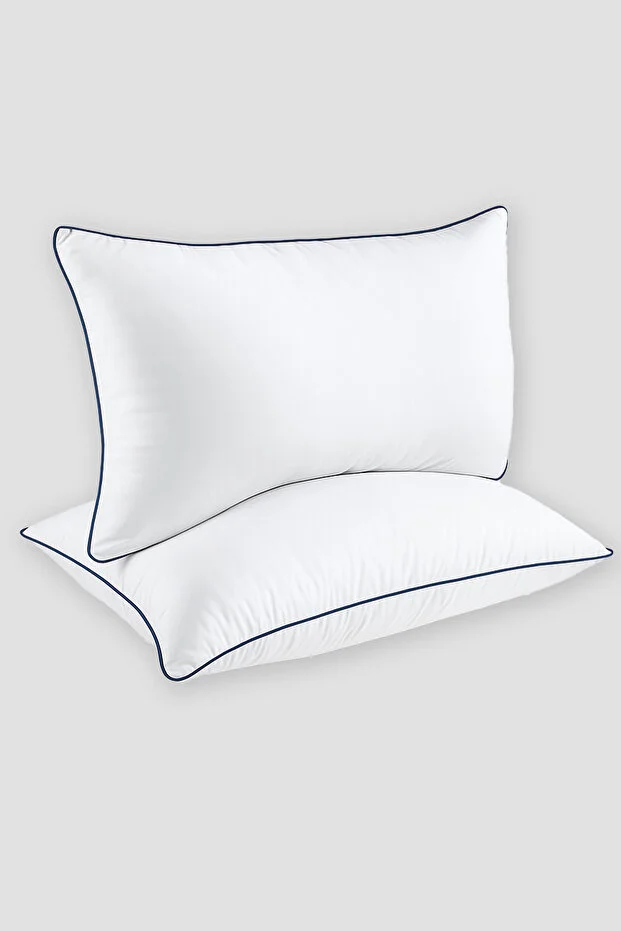 2 Adet 50x70cm Nano Jel Lüks Yastık | 1200gr Anti-alerjik Pamuklu Yastık Seti 2'li